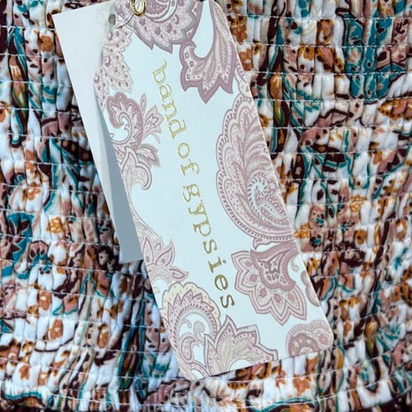 NWT $69 Band of Gypsies Crop Top Plum/Ivory Multiple Sizes - Picture 5 of 5